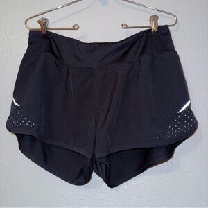 Champion Running Shorts Women’s L Black Lined Polyester Spandex No Ride Up